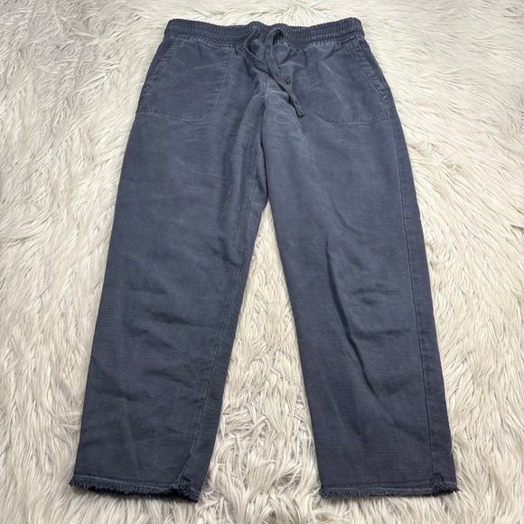 Zara Pants - Zara Women's US L Gray Pull On Twill Ankle Pants Elastic Waist Cool Girl Casual